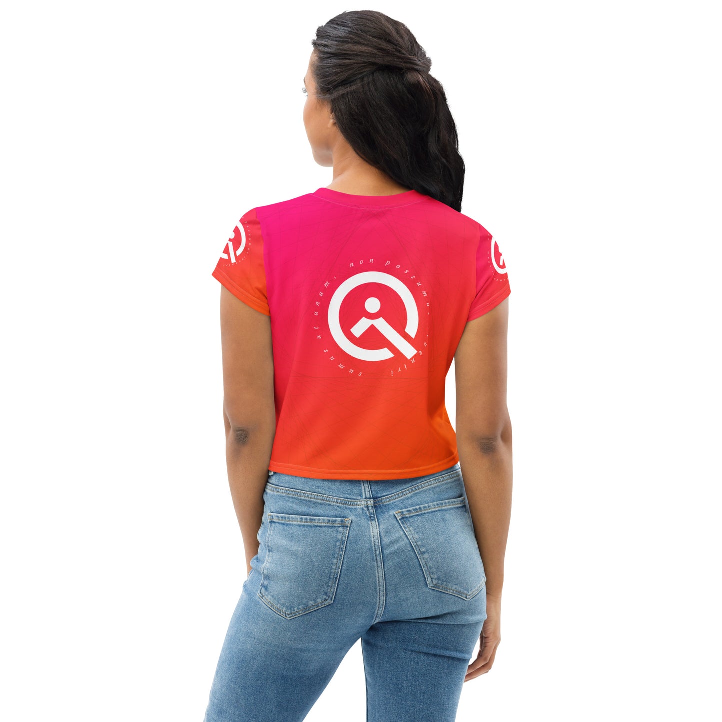 Sumus Ut Unum, Non Possumus Inveniri All-Over Print Crop Tee