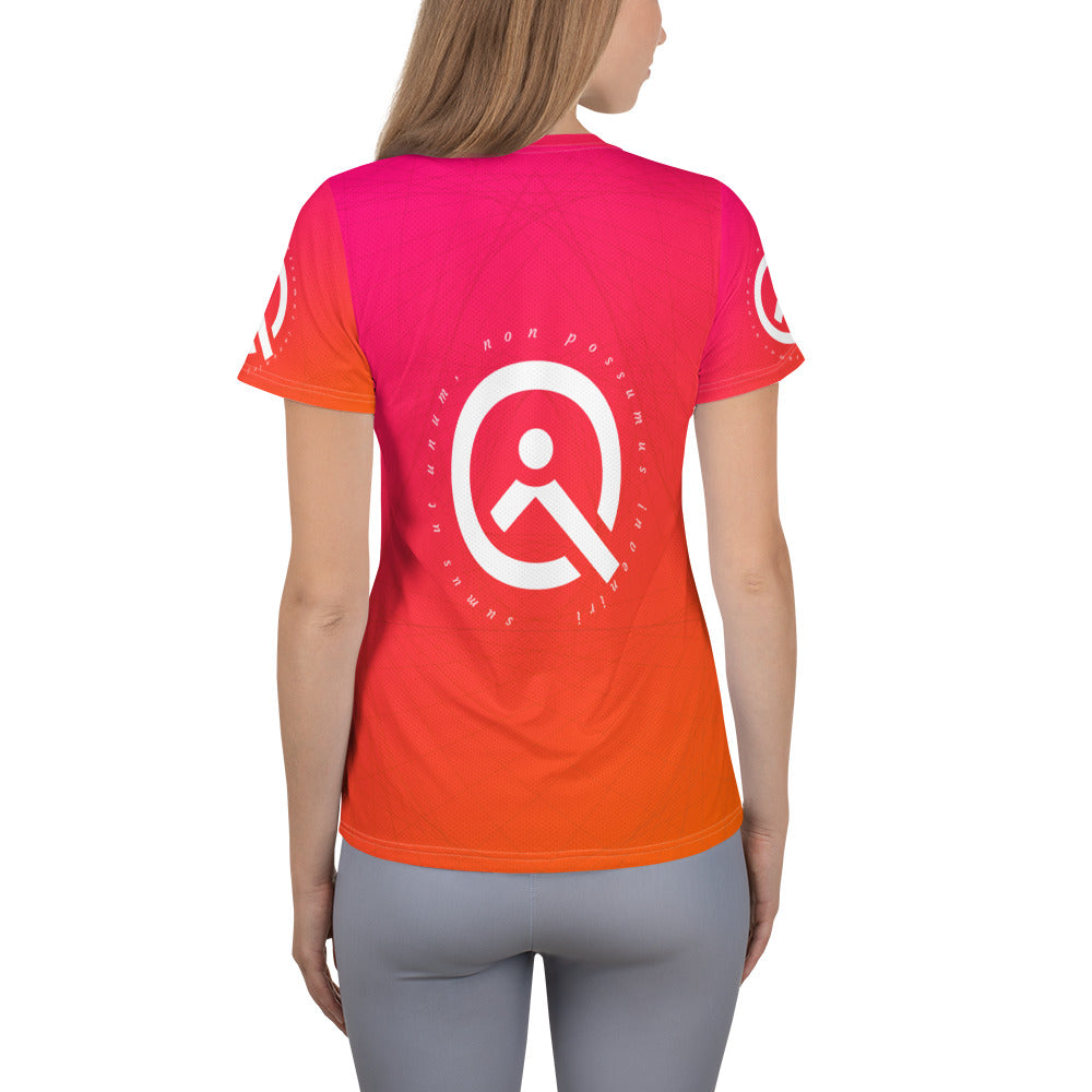 Sumus Ut Unum, Non Possumus Inveniri All-Over Print Women's Athletic T-shirt